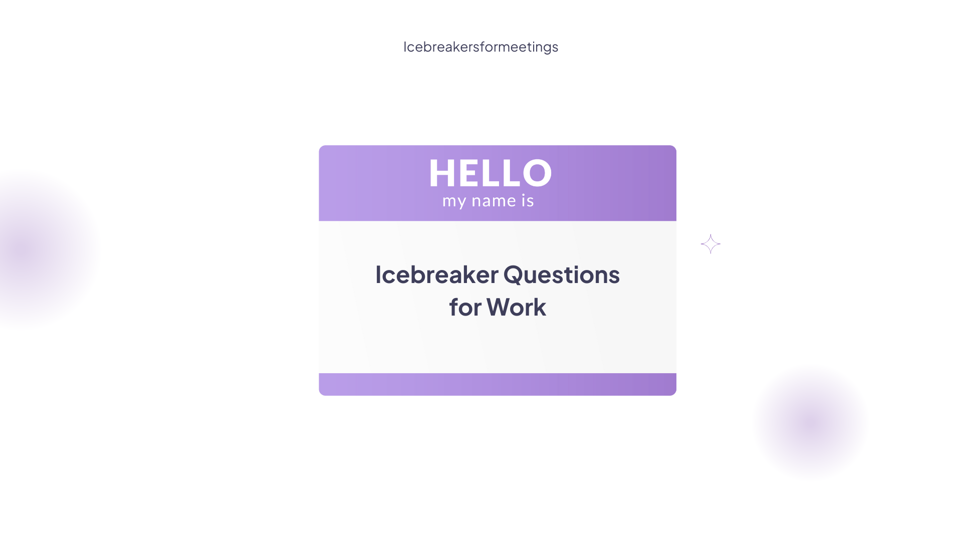 icebreakers questions for work